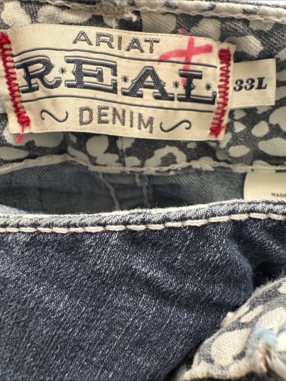 Ariat R.E.A.L. Denim Jeans Women’s 33L Bootcut Mid Rise Dark Wash Western - Picture 3 of 9